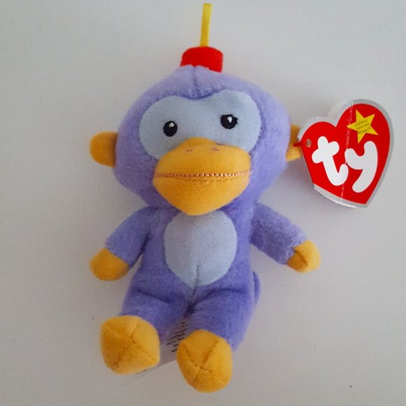 Ty Toys Fez The Monkey Ty Teenie Beanie 209 Mcdonalds Happy